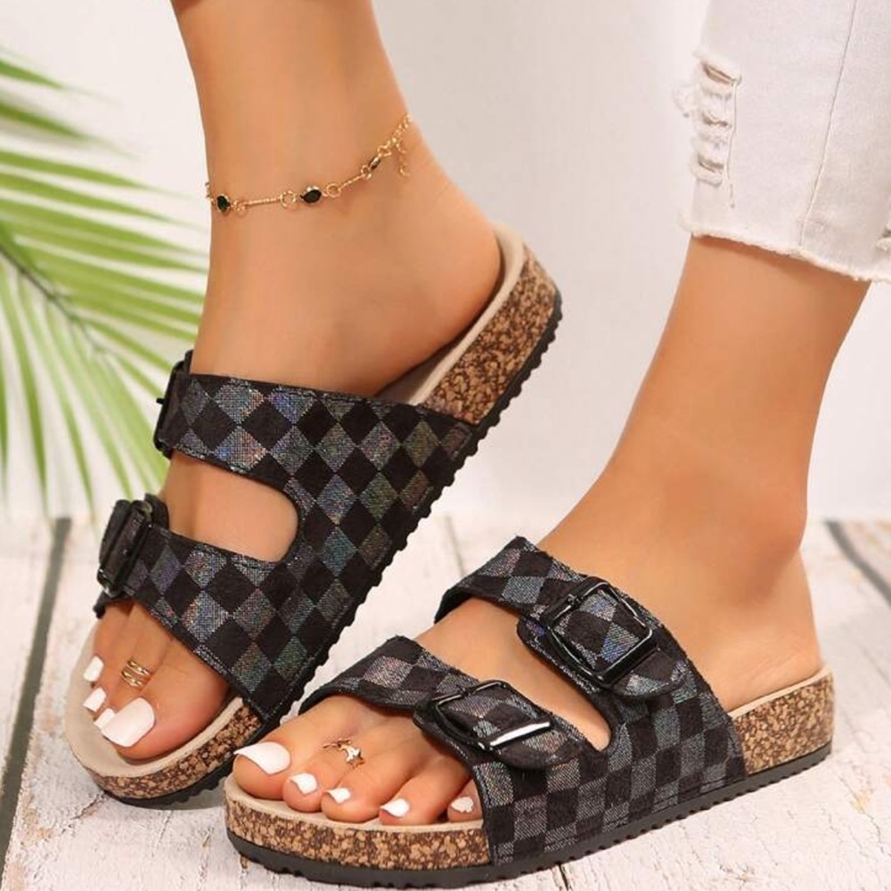 Stylish Black Slide Sandals